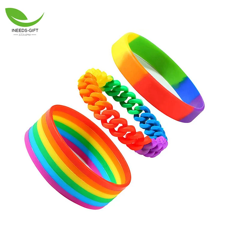 Силиконовый браслет Rainbow Twist